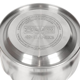 Чайник нерж. сталь, 3 л, со свистком, матовый, ручка бакелит. в цвет дерев/ , GS-04571/MSY-087 /DANIKS/  фото 4