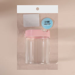 Цена за 2 шт. Органайзер для хранения, с крышкой, d=7×9 см, 280 мл, белый, розовый