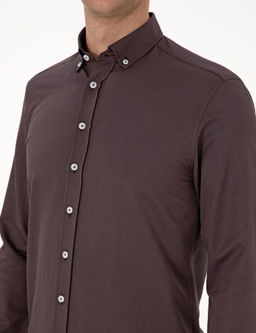 Koyu Kahverengi Regular Fit Uzun Kollu G_mlek - Pierre cardin фото 7