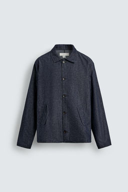 SOBRECAMISA DENIM RELAXED FIT / Azul / ?ndigo - Zara фото 7