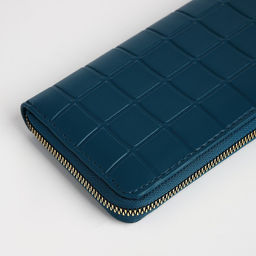 Кошелёк на молнии, четыре отделения, большой, синий