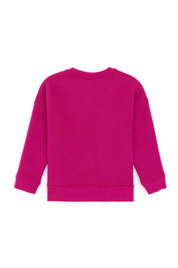 K_z _ocuk Fu_ya _ardonlu Bisiklet Yaka Basic Sweatshirt