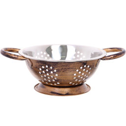 Дуршлаг из нержавеющей стали 0,7л 18см с 2-мя ручками цвет Антик