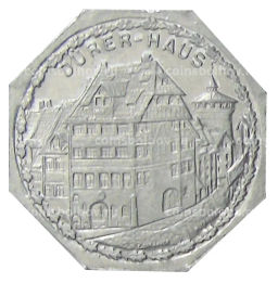 Монета 20 пфеннигов 1921 года Германия  Трамвайный нотгельд  город Нюрнберг