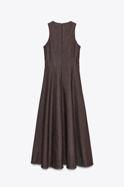 CONTRAST TOPSTITCHING MIDI DRESS - Zara фото 6
