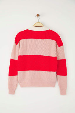 Lacivert Yumusak Dokulu Polo Yaka Triko Kazak TWOAW26KZ00038 - Trendyolmilla фото 14