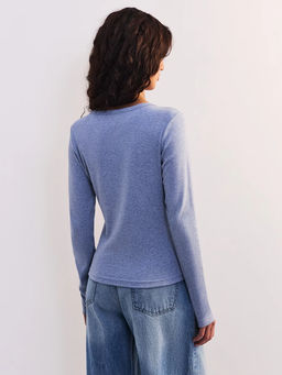 Лонгслив с застежкой на груди / Zarina фото 5