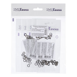 02 Люверсы ФАСОВКА d 4.5 мм 5 x 10 шт под бронзу