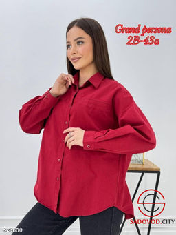Рубашка женская однотонная