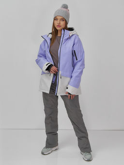 Горнолыжная куртка женская зимняя фиолетового цвета 7077F - Chunmai фото 12