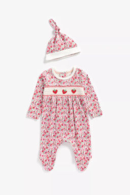 Mothercare / Комплект детский бельевой комбинезон/шапочка