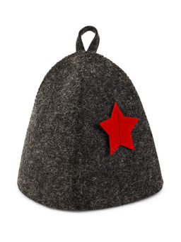 Шапка для бани и сауны Звезда, полиэфир 70%, шерсть 30%
