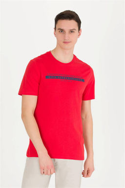 U. S. Polo Assn Мужская красная футболка с круглым вырезом - U.s. polo assn фото 9