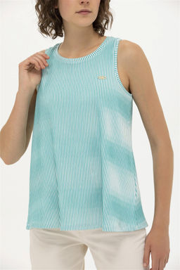 U. S. Polo Assn Женская мятная футболка без рукавов с круглым вырезом - U.s. polo assn фото 13