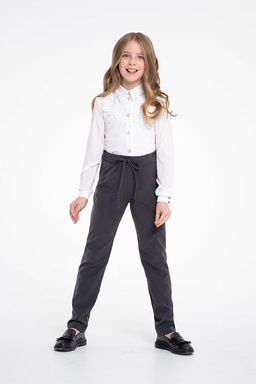 Серые школьные брюки для девочки Инфанта, модель 0412С