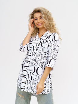 445 Туника "Буквы на белом"