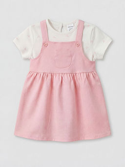 K?z Bebek Salopet Elbise ve Ti??rt