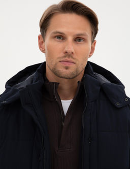 Lacivert Kap__onlu Mont - Pierre cardin фото 2