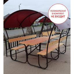 Беседка для дачи «Летняя 3», 2×1.8×1.9 м, металл, под поликарбонат