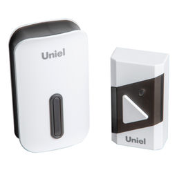 UDB-095W-R1T1-38S-BL/WH Звонок электронный, 220В. Радиус действия 150 м. Черный с белым. ТМ Uniel