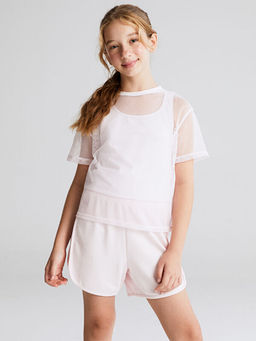 Bisiklet Yaka K?z ?ocuk File Ti??rt ve Atlet