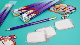 ВКФ Карандаш со смешными фразами SUV-026 Карандаш графитный заточенный ТМ (HB) 16 шт. подумаю об этом завтра