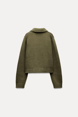 KNIT CARDIGAN WITH GOLDEN BUTTONS - Zara фото 6