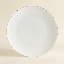 Тарелки SL Home «Каскарон», d=27 см, набор 2 шт., костяной фарфор, белые