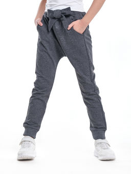 Брюки для девочки UD 6668 черн.меланж