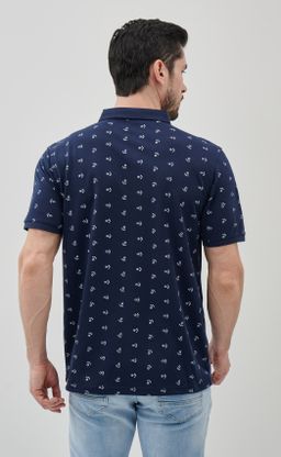 Футболка-поло FJ207-03 d.blue print - Fine joyce фото 6