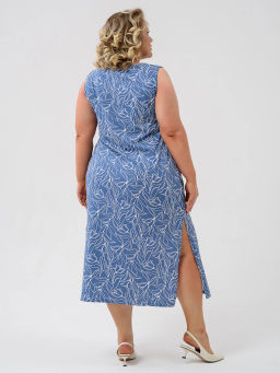 100% ХЛОПОК Платье Белые тюльпаны - Оптима фото 8