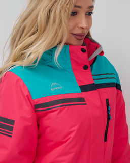 Горнолыжный костюм женский зимний розового цвета 02390R - Mtforce фото 6