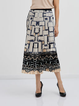 юбка плиссированная с абстрактным узором - Glenfield фото 9