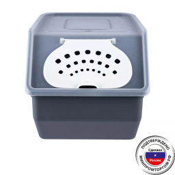 Контейнер для овощей 11,2л 21,7*32,3*22см серый