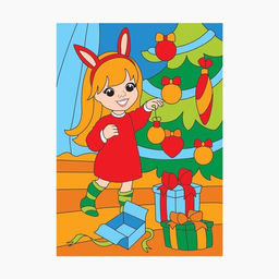 Набор для творчества. Картина по номерам и гравюра-открытка В ожидании Нового года - Школа талантов фото 4