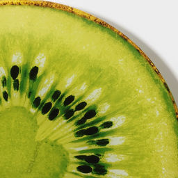 Тарелка Доляна «Романтичный киви», d=20 см, стекло, зелёная