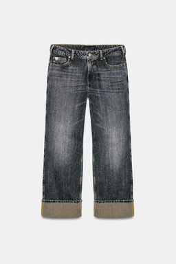 Z1975 STRAIGHT JEANS WITH TURN-UP HEMS - Zara фото 16