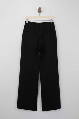 Siyah SOLMAYAN SIYAH Tencel Yuksek Bel Uzun Boy Wide Leg Jeans TWOSS26JE00082 - Trendyolmilla фото 6