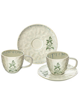 Чайная пара 4 пр. 280 мл 12,5*9*8 см Лимонная мята, фарфор - Elan gallery фото 13