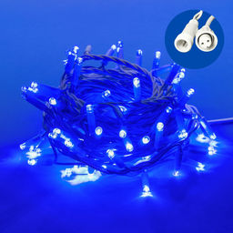 ULD-S1000-120/TWK BLUE IP67 Гирлянда светодиодная с эффектом мерцания, 10м. Соединяемая. 120 светодиодов. Синий свет. Провод белый. TM Uniel.