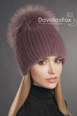 Шапка Лыжница норка клевер