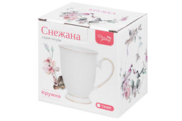 Кружка 300 мл 12*8,5*10,5 см Снежана на ножке, зол ободок - Elan gallery фото 4