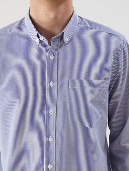 Regular Fit Uzun Kollu ?izgili Poplin Erkek G?mlek