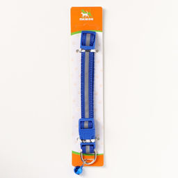 Ошейник двухслойный с фастексом и светоотражающей полосой, 30 х1,5 см, синий - Пижон фото 7