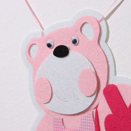 Украшение на гендер пати «Подвеска Мишка It&apos;s a Girl», 30.5×30.5×49 см, розовое