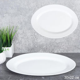 Блюдо овальное 305 мм гладкое / WGY120 (white) /уп 24/