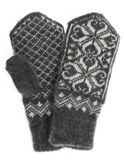 Варежки женские "Паук" без рисунка на резинке ПП 3204-14