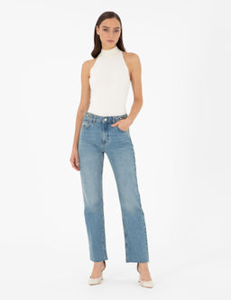 A__k Mavi Straight Fit Jean Pantolon
