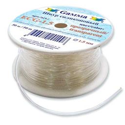 Шнур Gamma 1.5 мм ECG-1.5 силиконовый 50 м 0.5 м прозрачный