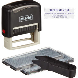 Штамп самонаборный Attache 1-4 стр. 48х18 8052  фото 2